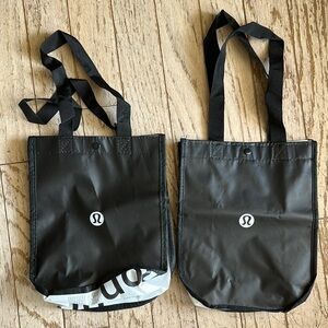lululemon athletica Black Tote Bag Set of 2